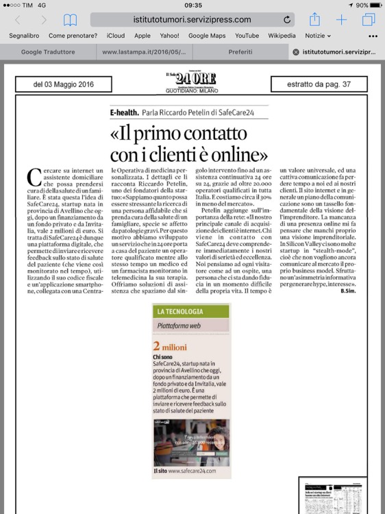 Un sito Internet che ti prende in carico per i tuoi problemi di salute. È una start up di giovani che riscopre l’eCare.